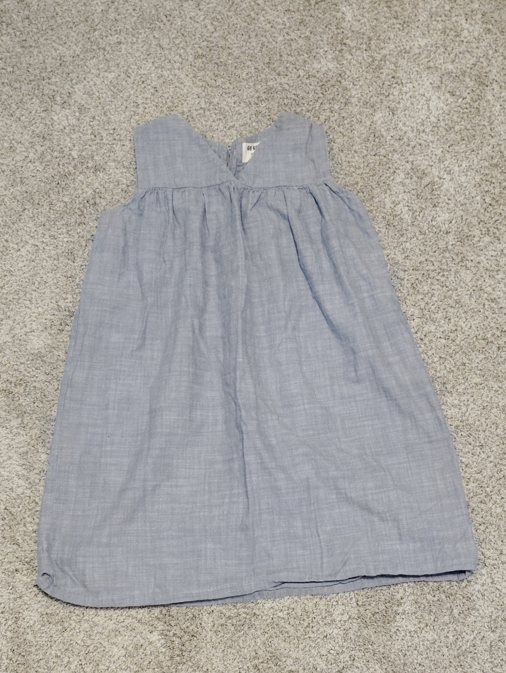Girls Sleeveless Casual Summer Dress in Soft Blue